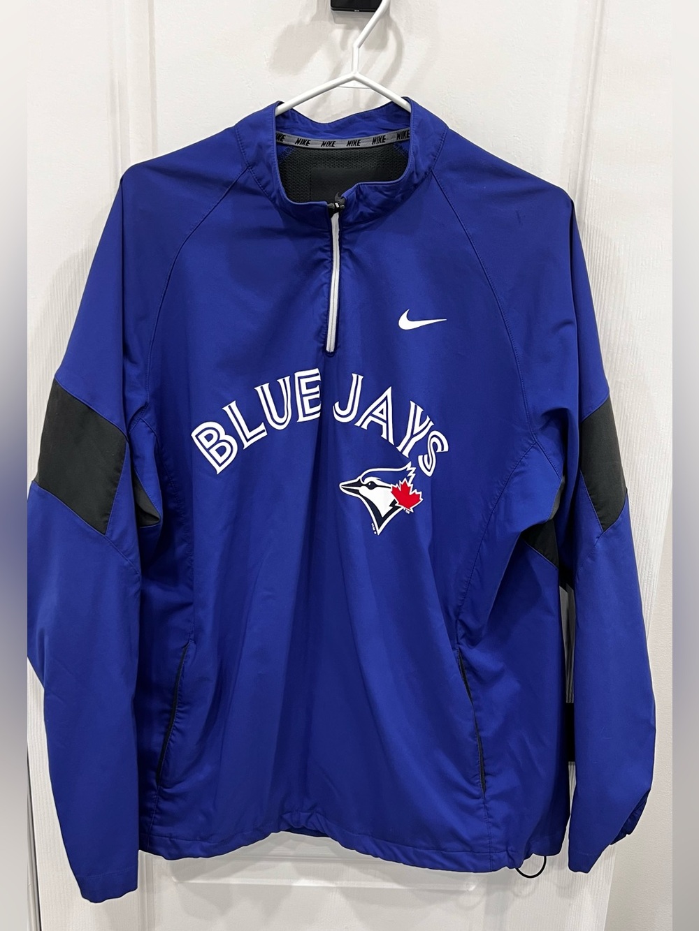 Nike Royal Blue and Black Toronto Blue Jays Quarter-Zip Performance Pullover